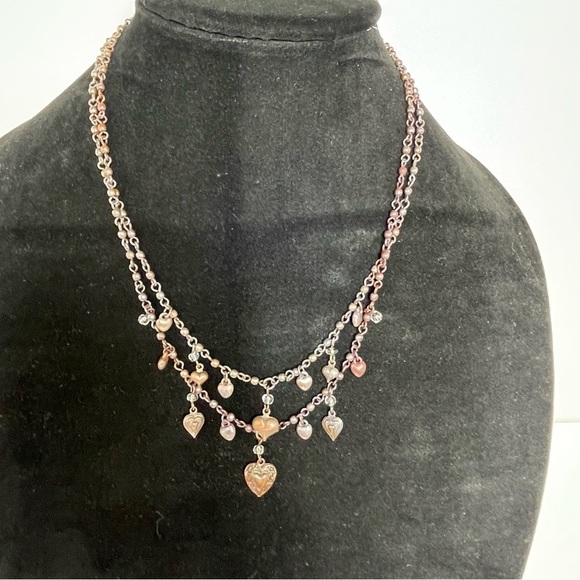 Glam Goth Heart Charm Necklace - Picture 2 of 7